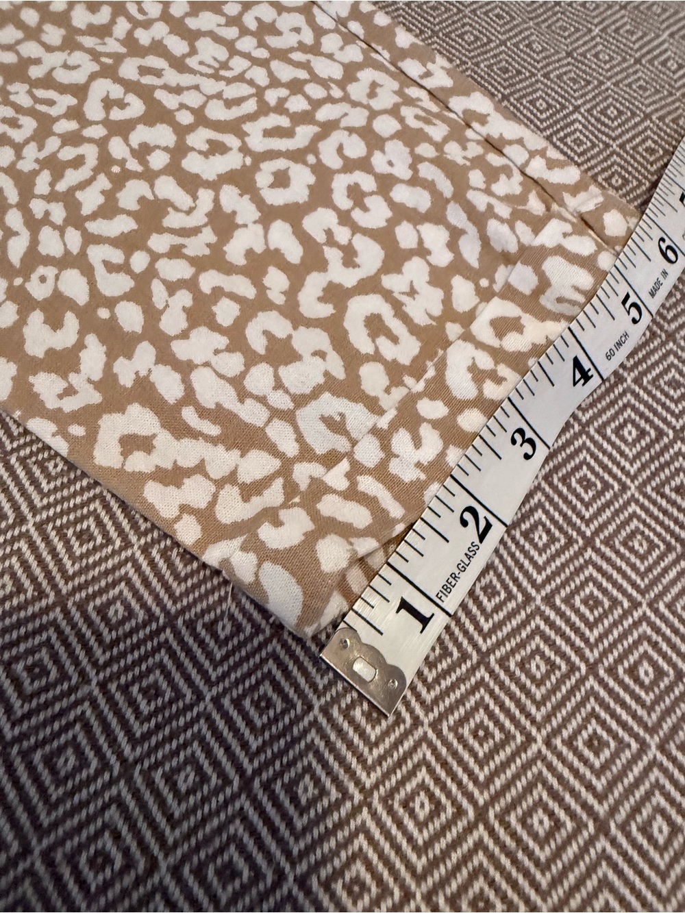 J Crew Beige and White Leopard Print Elastic Waist Pants size 6 - Picture 12 of 12